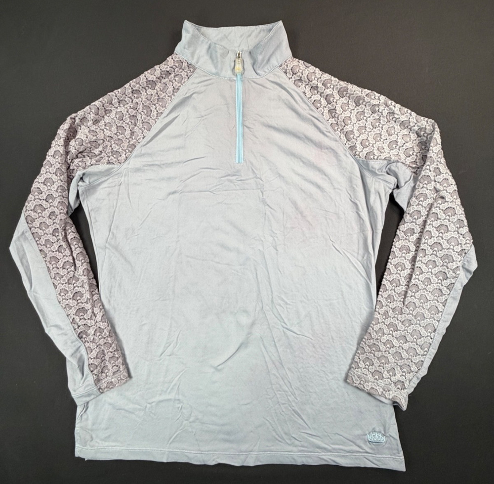 Kastel 1/4 Zip Lace Sunshirt Long Sleeve Shirt (Women's XL)